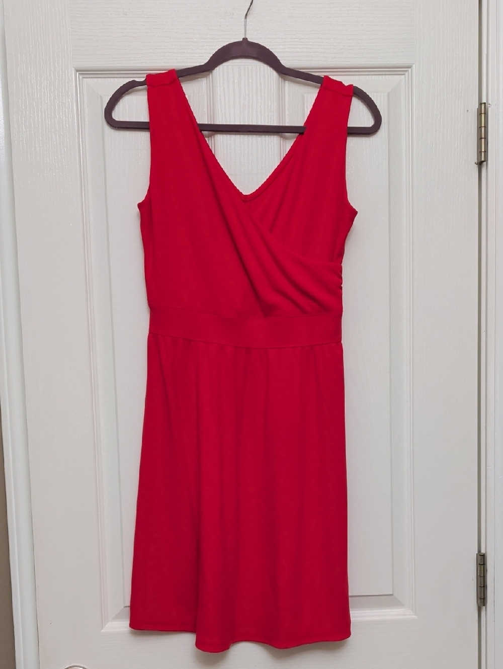 Maurices 24/7 Sleeveless Knee Length Red dress Size Women's Small